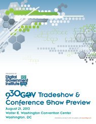 Tradeshow & Conference Show Preview - Digital Government Institute