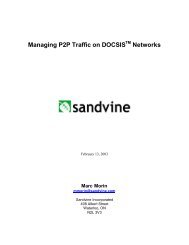 Managing P2P Traffic on DOCSIS Networks - SCTE