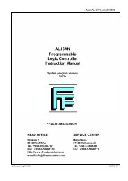 AL16AN Programmable Logic Controller Instruction ... - FF-Automation