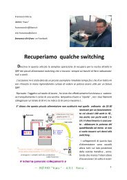 note sull'uso di piccoli alimentatori switching - ARI Roma