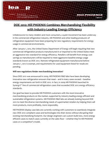 DOE 2012: Hill PHOENIX Combines Merchandising Flexibility with ...