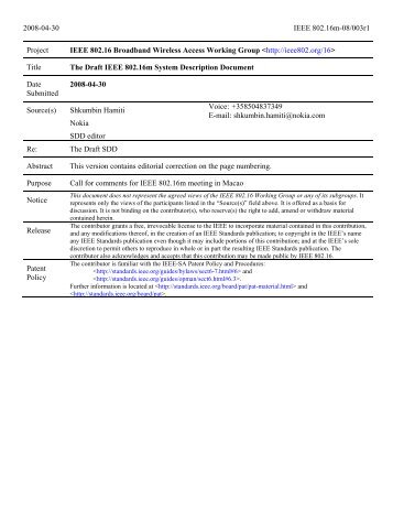 Draft IEEE 802.16 m System Description Document