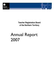 pdf 153 kb - Teacher Registration Board - Northern Territory ...