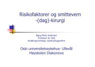 Risikofaktorer og smittevern -(dag)-kirurgi