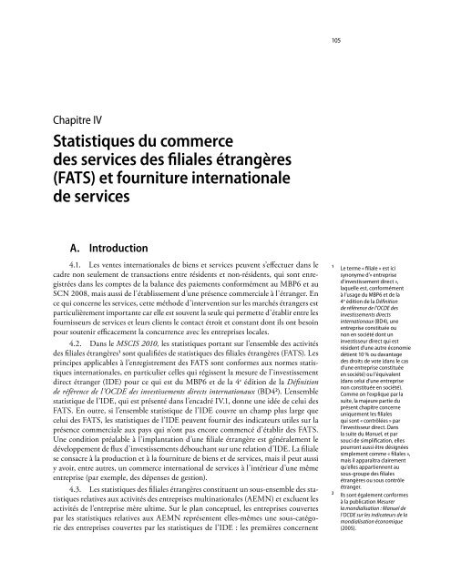 Manuel des statistiques du commerce international des services 2010