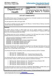 DSCN 16/2009 - Information Standards Board for Health and Social ...