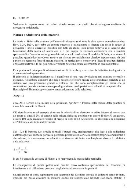 Dispense del corso di Elementi di Fisica Atomica e Molecolare