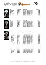 Preise 2013 der AZEV Alufelgen beim FelgenProfi als PDF zum ...