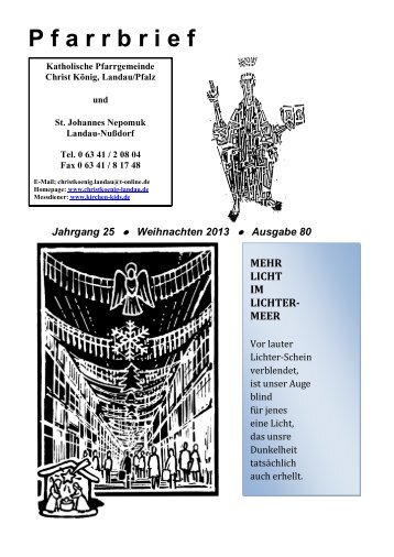 aktuellen Pfarrbrief - Katholische Pfarrei Christ König Landau