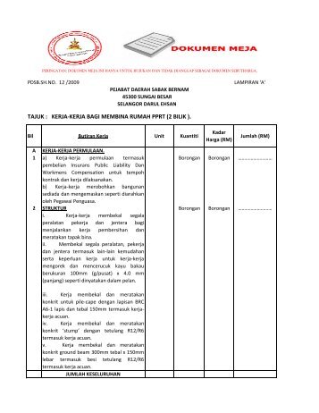 Bagan Sg.Pulai - Sistem Tender Dokumen dan Sebutharga - Selangor