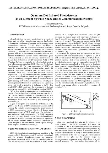 Quantum Dot Infrared Photodetector - Telfor