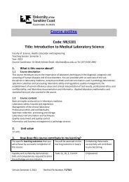 MLS101 Course Outline Semester 1, 2013