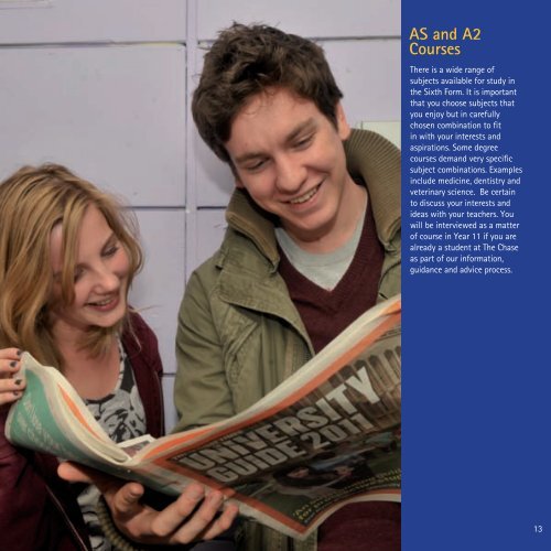 the chase sixth form prospectus - The Chase Technology College