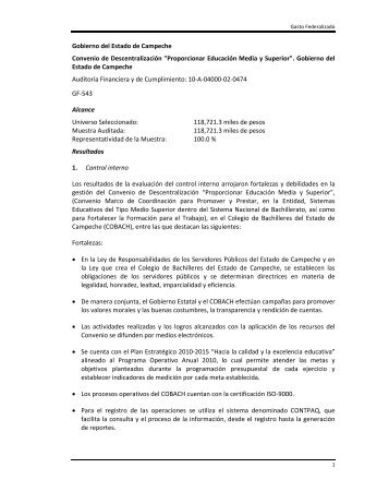 informe del resultado de la fiscalización superior de la cuenta ...