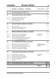 Lernplan Grosse Zahlen L