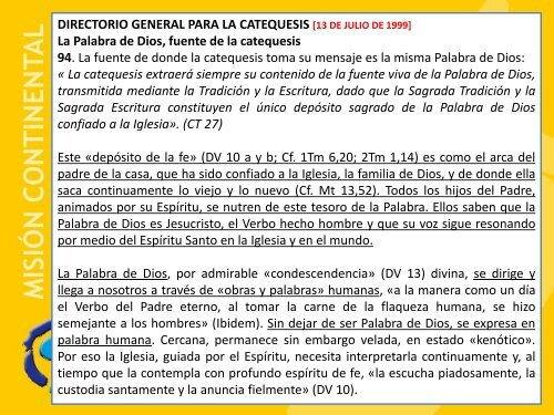 DimensiÃ³n bÃ­blica de la catequesis