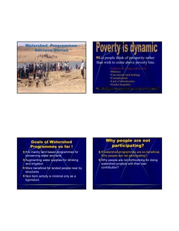 Poverty to prosperity through watershed ... - Water Infotech