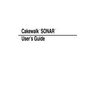 Cakewalk Sonar 4 User's Guide - MIDI Manuals