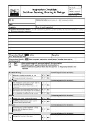 Inspection Checklist: Subfloor Framing, Bracing & Fixings