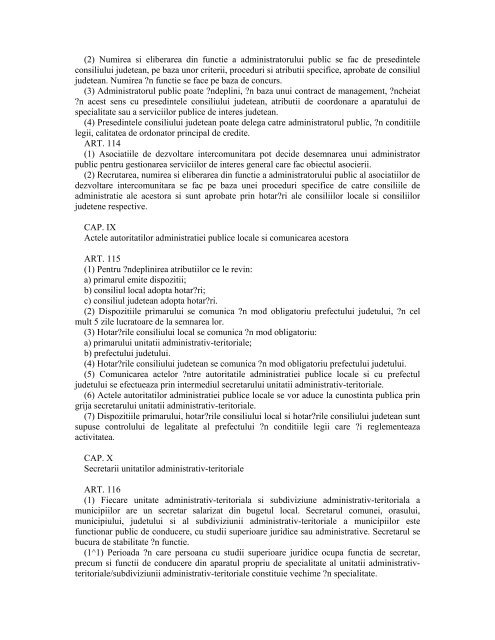 LEGE nr. 215 din 23 aprilie 2001 (**republicatÄ**)(*actualizatÄ ...