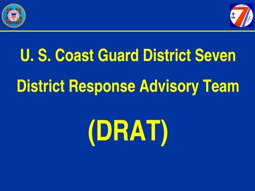Seventh Coast Guard District - U.S. National Response Team (NRT)