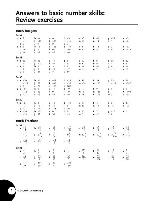 Appendix Answers