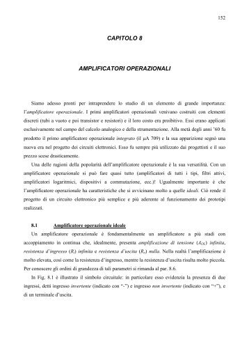 CAPITOLO 8 AMPLIFICATORI OPERAZIONALI - dieet