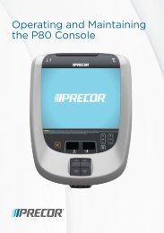 Operating and Maintaining the P80 Console - Precor