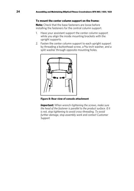 Operating and Maintaining the P80 Console - Precor