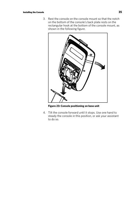 Operating and Maintaining the P80 Console - Precor