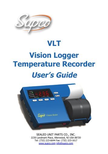 VLT English User Guide - Supco