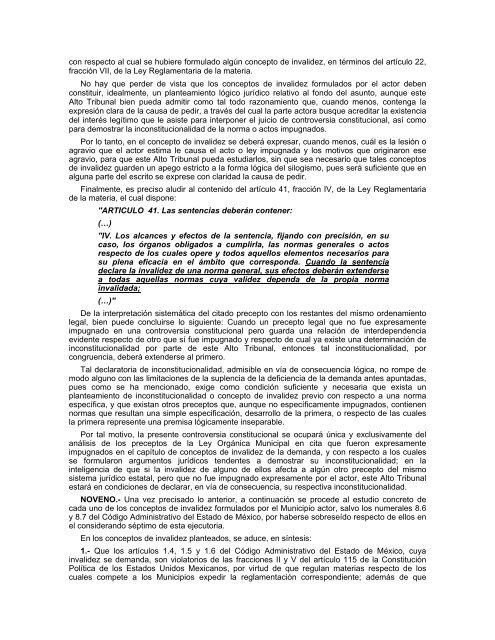 Orden Jurídico Municipal, Nueva Interpretación - Indetec
