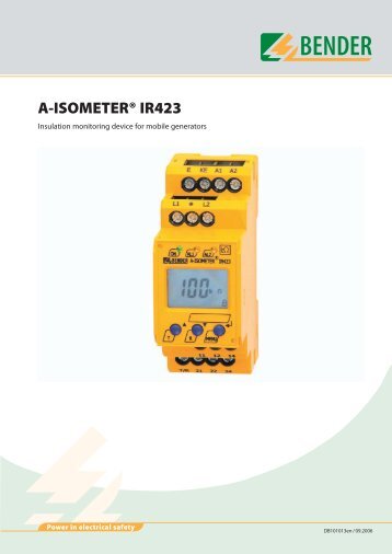 A-ISOMETERÂ® IR423 - Bender Benelux BV