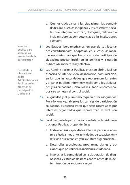 Carta Iberoamericana de Participación Ciudadana en la Gestión ...