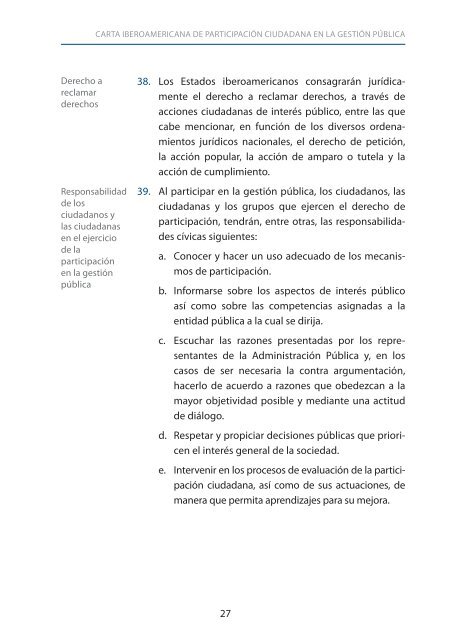 Carta Iberoamericana de Participación Ciudadana en la Gestión ...