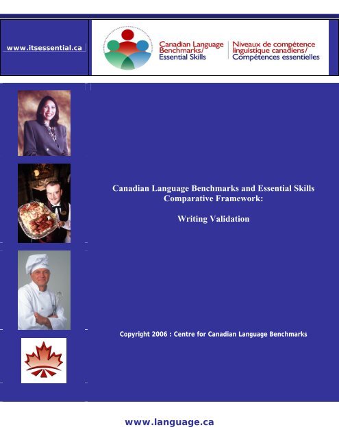 Informal report on writing validation - Canadian Language ...