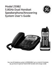 Model 25982 5.8GHz Dual Handset Speakerphone/Answering ...