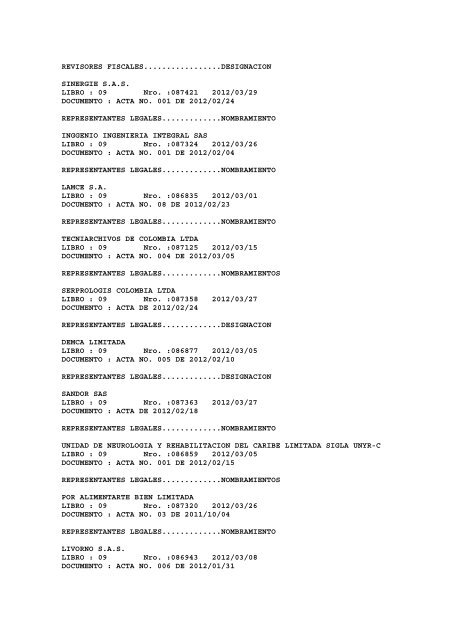 BOLETIN DE MARZO DE 2012 - CÃ¡mara de Comercio de Cartagena