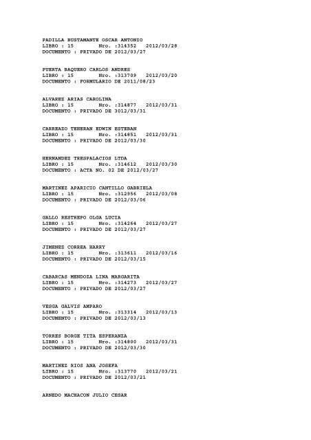 BOLETIN DE MARZO DE 2012 - CÃ¡mara de Comercio de Cartagena