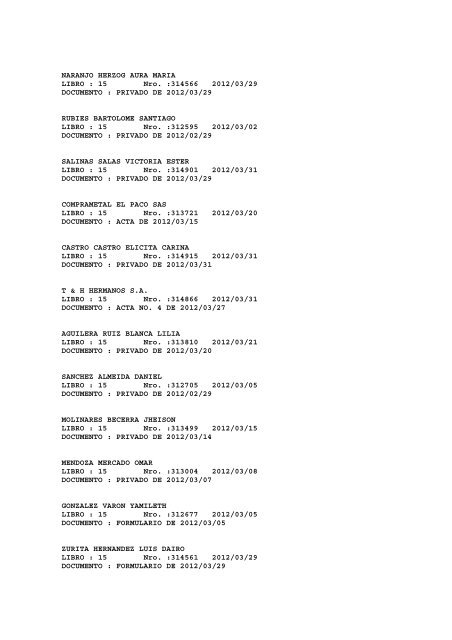 BOLETIN DE MARZO DE 2012 - CÃ¡mara de Comercio de Cartagena