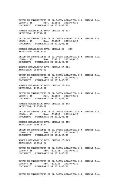 BOLETIN DE MARZO DE 2012 - CÃ¡mara de Comercio de Cartagena