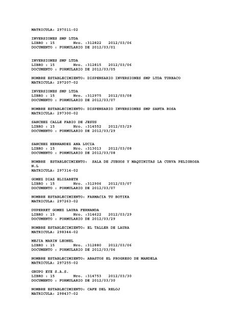 BOLETIN DE MARZO DE 2012 - CÃ¡mara de Comercio de Cartagena