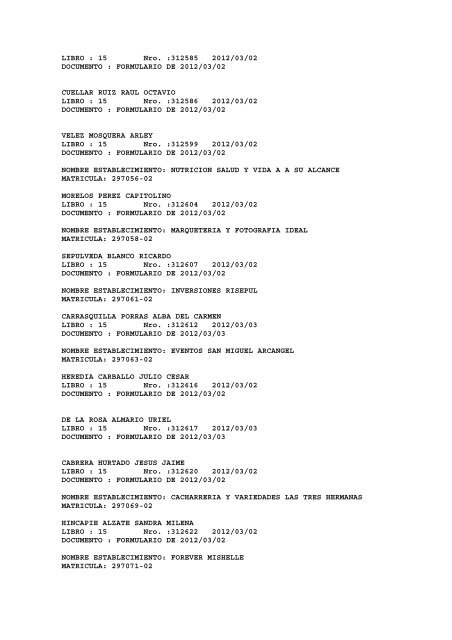 BOLETIN DE MARZO DE 2012 - CÃ¡mara de Comercio de Cartagena