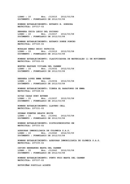 BOLETIN DE MARZO DE 2012 - CÃ¡mara de Comercio de Cartagena