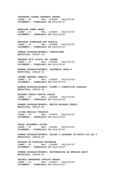 BOLETIN DE MARZO DE 2012 - CÃ¡mara de Comercio de Cartagena