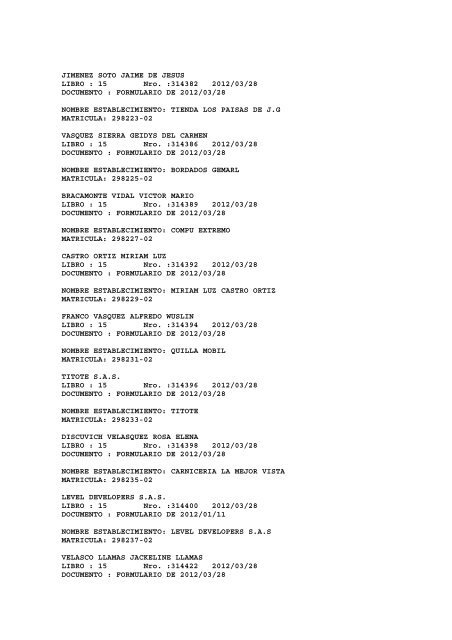 BOLETIN DE MARZO DE 2012 - CÃ¡mara de Comercio de Cartagena