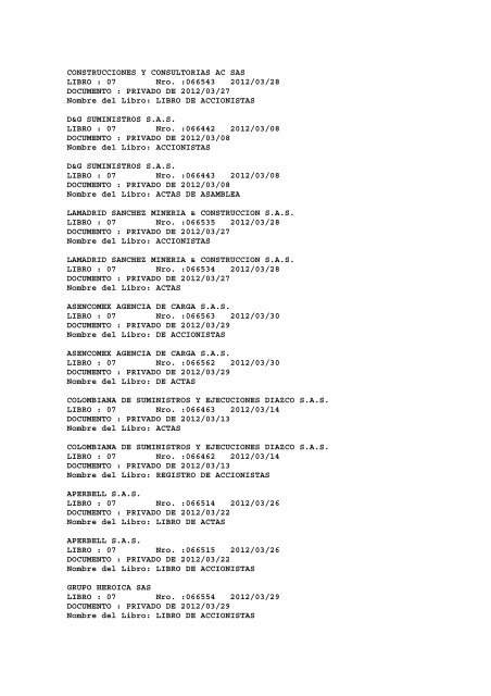 BOLETIN DE MARZO DE 2012 - CÃ¡mara de Comercio de Cartagena