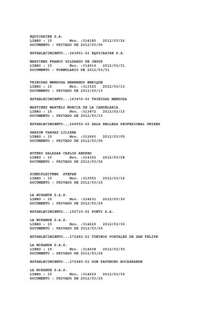 BOLETIN DE MARZO DE 2012 - CÃ¡mara de Comercio de Cartagena