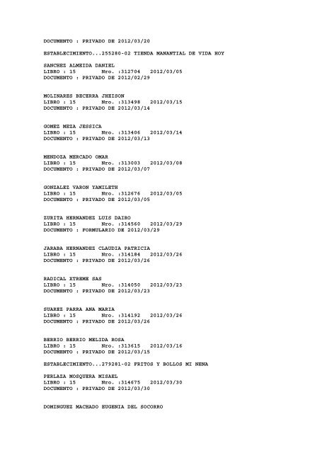 BOLETIN DE MARZO DE 2012 - CÃ¡mara de Comercio de Cartagena