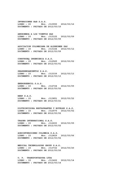 BOLETIN DE MARZO DE 2012 - CÃ¡mara de Comercio de Cartagena